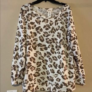 BIBI LEOPARD PRINT SWEATSHIRT